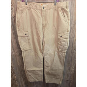 Carhartt 100272 253 Khaki Men Relaxed Fit Cargo Rugged Workwear Pants {Sz 40x32}
